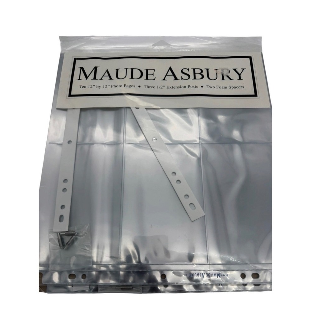 Maude Asbury 12x12 Scrapbook Refill 10 Photo Pages 3 Extension Posts 2 Spacers